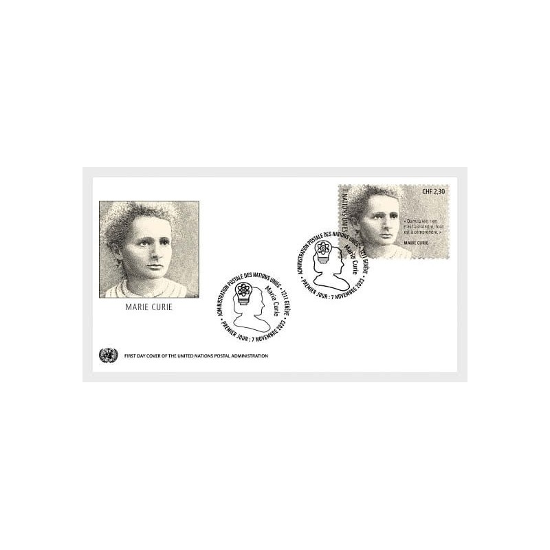 ONZ 2023, Maria Curie. FDC