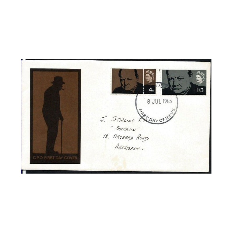 Wielka Brytania 1965, W. Churchill, II wojna. FDC