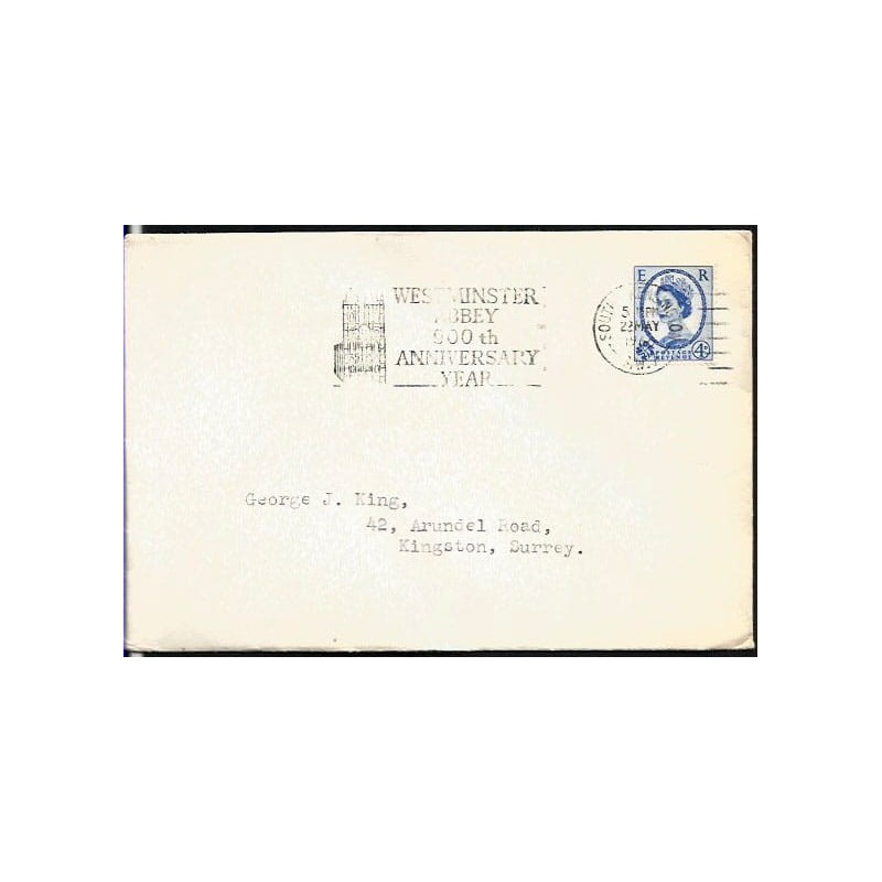 Wielka Brytania 1966, Opactwo Westminster. Datownik