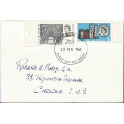 Wielka Brytania 1966, Opactwo Westminster. FDC