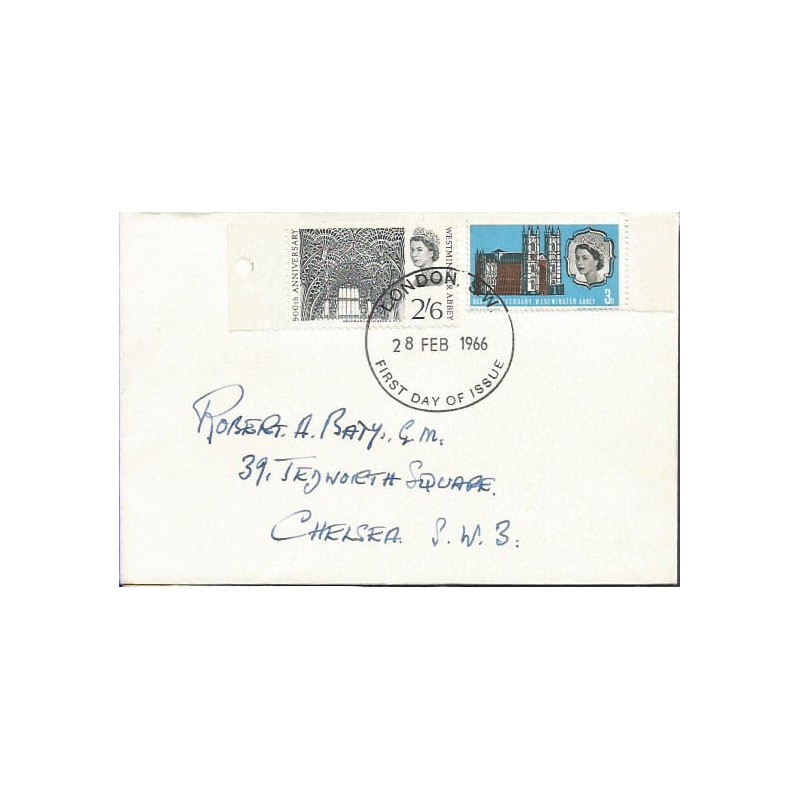 Wielka Brytania 1966, Opactwo Westminster. FDC