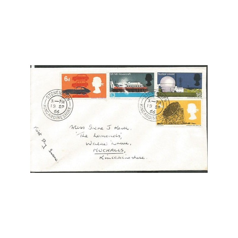 Wielka Brytania 1966, Transport, komunikacja. FDC