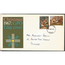 Wielka Brytania 1967, Boże Narodzenie. FDC