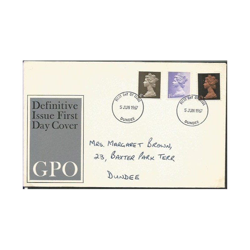 Wielka Brytania 1967, Królowa Elżbieta II. FDC
