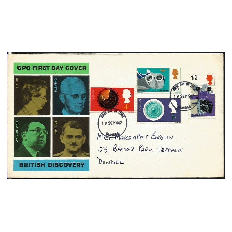 Wielka Brytania 1967, Nauka, wynalazki. FDC