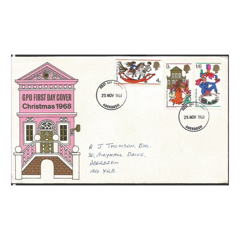 Wielka Brytania 1968, Boże Narodzenie. FDC