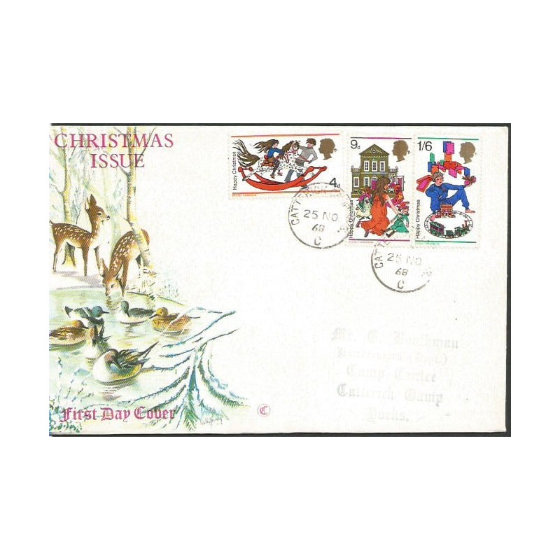 Wielka Brytania 1968, Boże Narodzenie. FDC