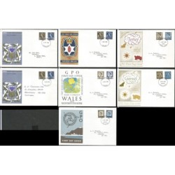 Wielka Brytania 1968, Królowa Elżbieta II. Komplet 7 FDC