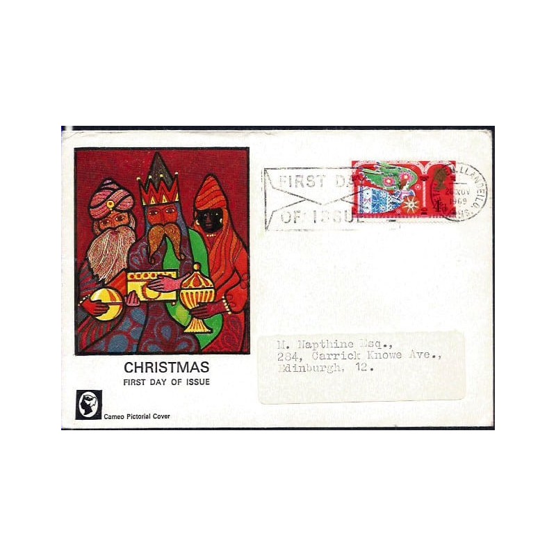 Wielka Brytania 1969, Boże Narodzenie. FDC