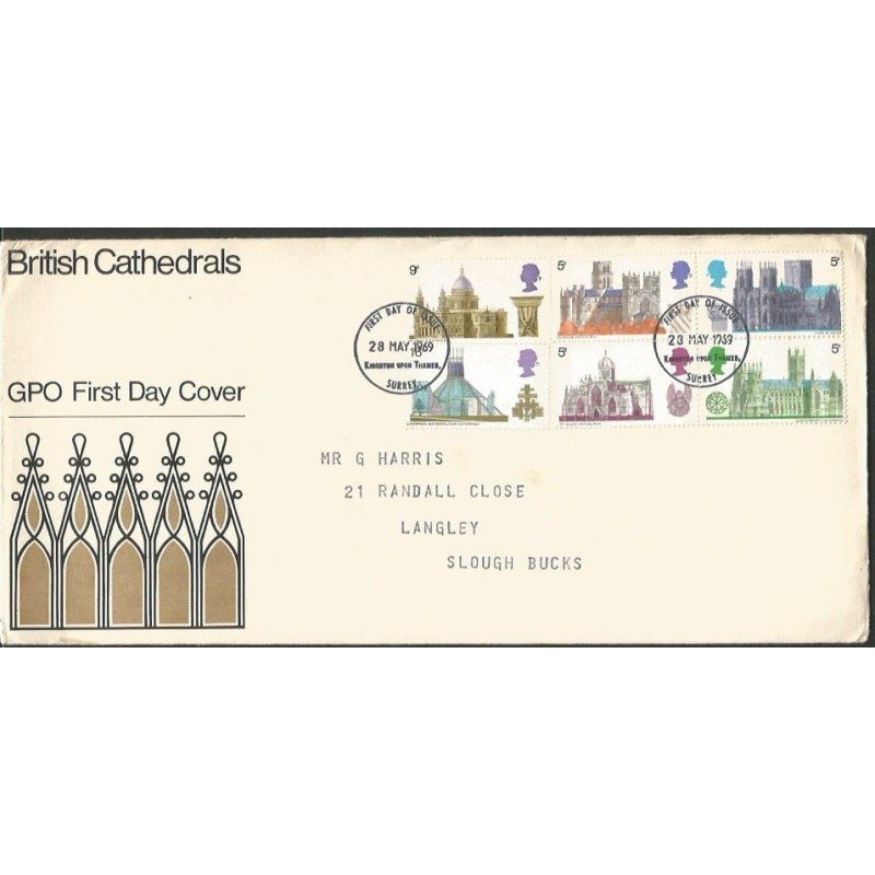 Wielka Brytania 1969, Katedry, katedra. FDC