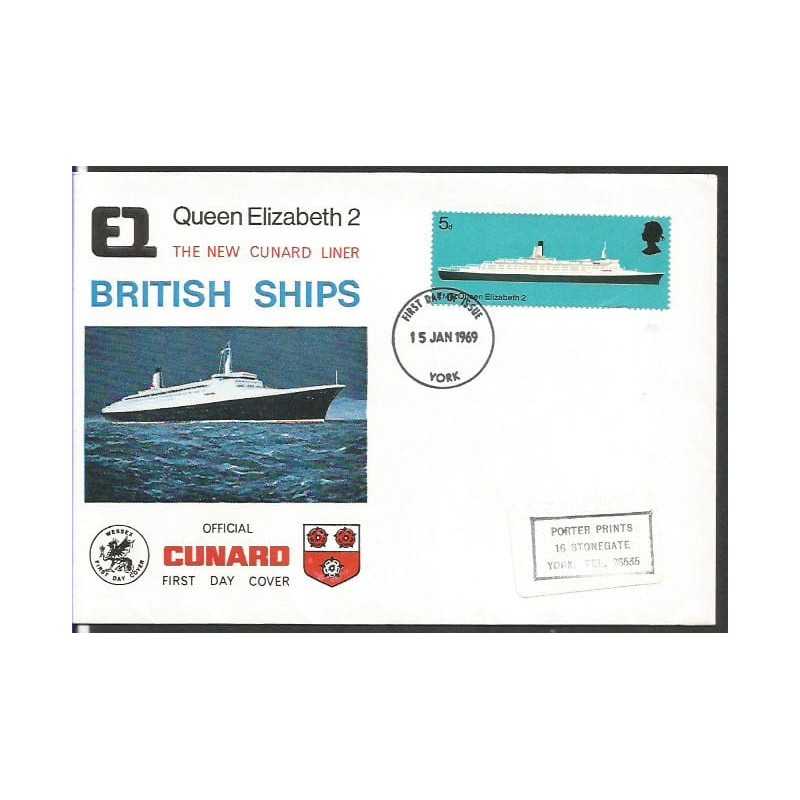 Wielka Brytania 1969, Statek. FDC