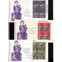 Wielka Brytania 1970, Boże Narodzenie. 3 FDC