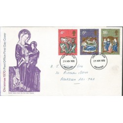 Wielka Brytania 1970, Boże Narodzenie. FDC