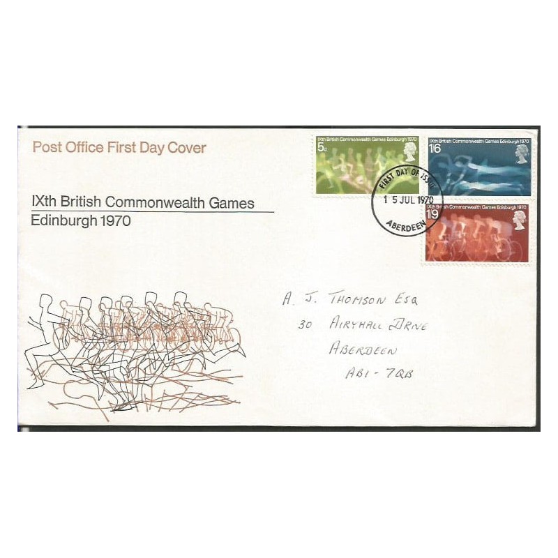 Wielka Brytania 1970, Sport, zawody wspólnoty brytyjskiej. FDC