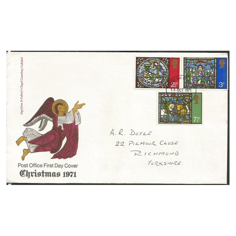 Wielka Brytania 1971, Boże Narodzenie. FDC