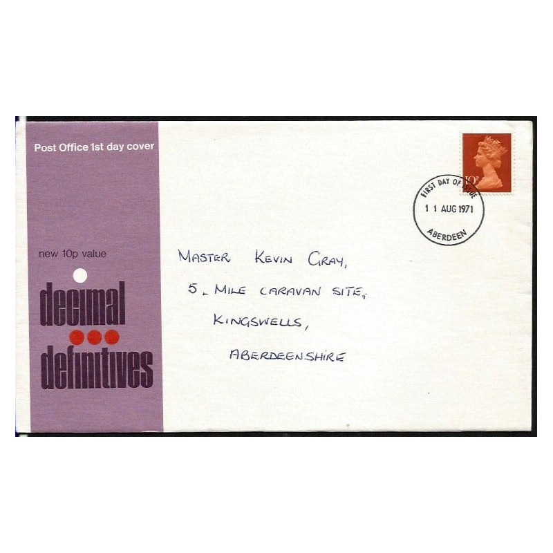 Wielka Brytania 1971, Królowa Elżbieta II. FDC