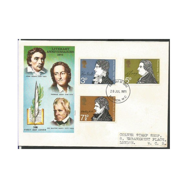 Wielka Brytania 1971, Literatura. FDC