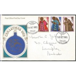 Wielka Brytania 1972, Boże Narodzenie. FDC
