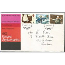 Wielka Brytania 1972, Egipt, starożytność, muzyka, marynistyka. FDC