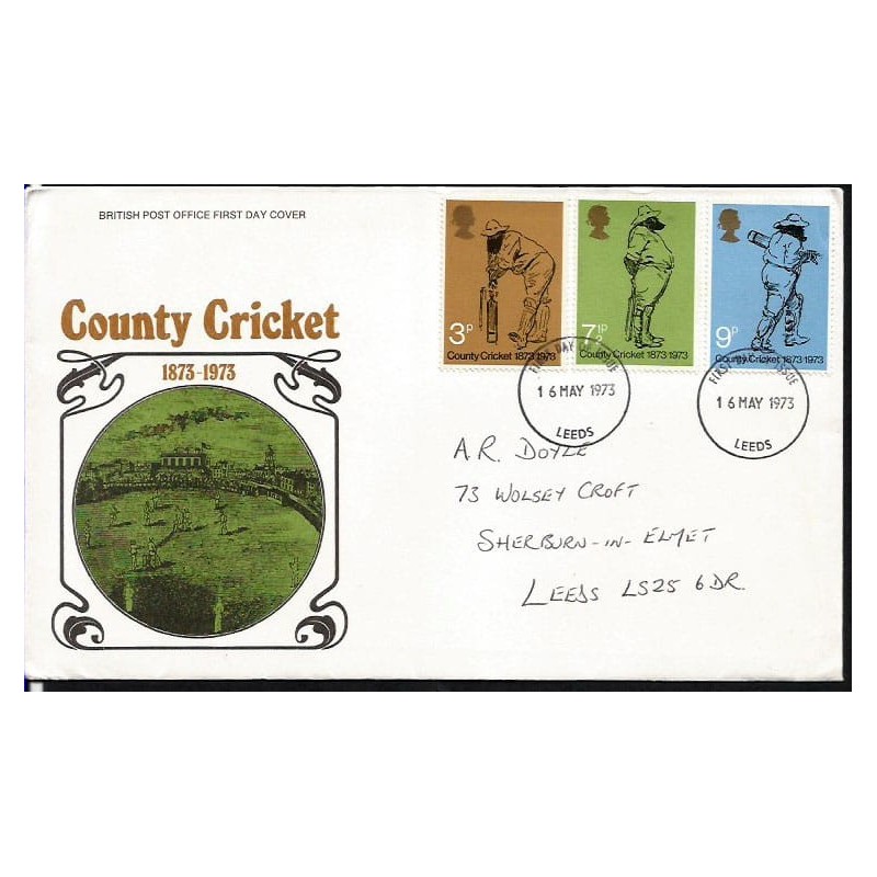 Wielka Brytania 1973, Krykiet. FDC