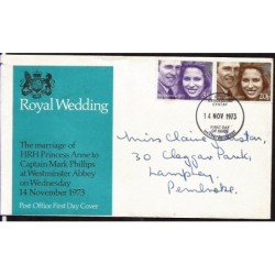 Wielka Brytania 1973, Księżna Anna, ślub. FDC