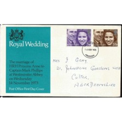 Wielka Brytania 1973, Księżna Anna, ślub. FDC