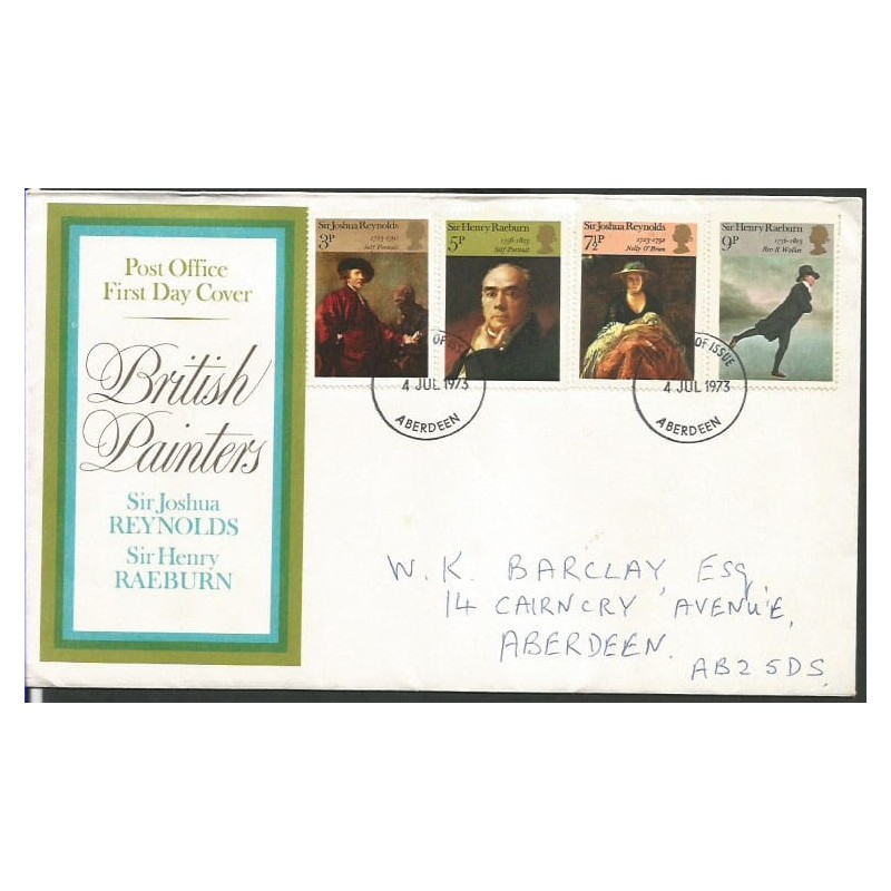 Wielka Brytania 1973, Malarstwo. FDC