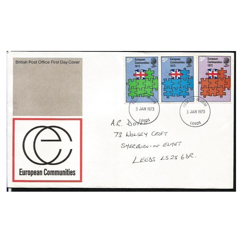 Wielka Brytania 1973, Wspólnota europejska, unia. FDC