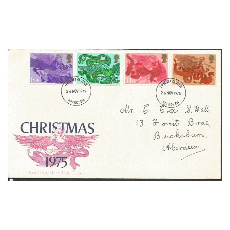 Wielka Brytania 1975, Boże Narodzenie. FDC