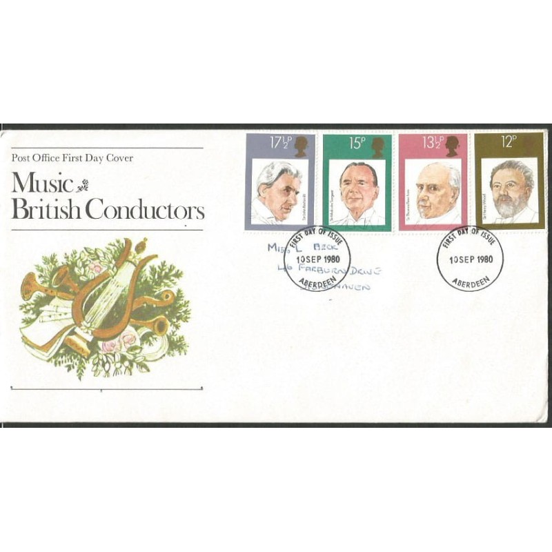 Wielka Brytania 1980, Muzyka. FDC