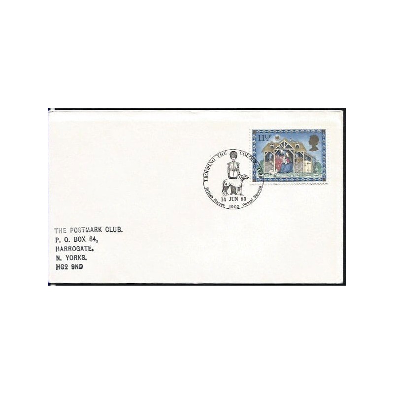 Wielka Brytania 1980, Święto, pies, wojsko, parada. FDC