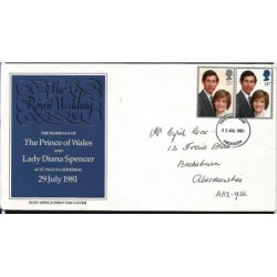 Wielka Brytania 1981, Księżna Diana i książę Karol. FDC