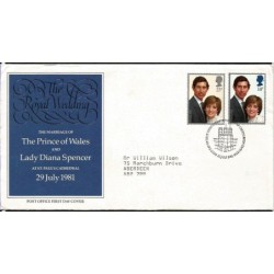 Wielka Brytania 1981, Księżna Diana i książę Karol. FDC