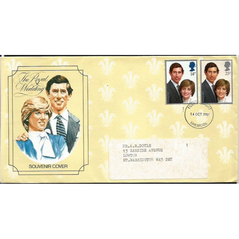 Wielka Brytania 1981, Księżna Diana i książę Karol. FDC