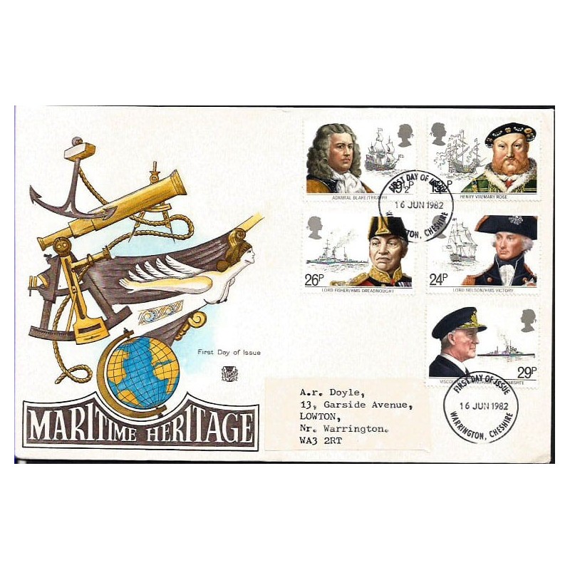Wielka Brytania 1982, Marynarka wojenna, historia. FDC