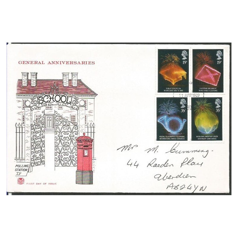 Wielka Brytania 1989, Edukacja, poczta, wybory w UE. FDC