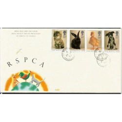 Wielka Brytania 1990, Fauna, zwierzęta. FDC