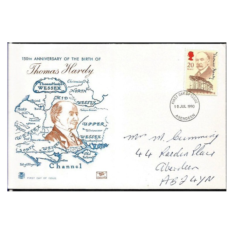 Wielka Brytania 1990, T. Hardy, literatura. FDC