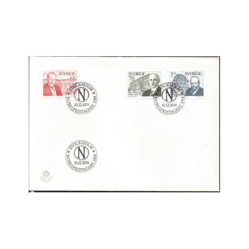Szwecja 1974, Nobel 1914: chemia, medycyna, fizyka. FDC