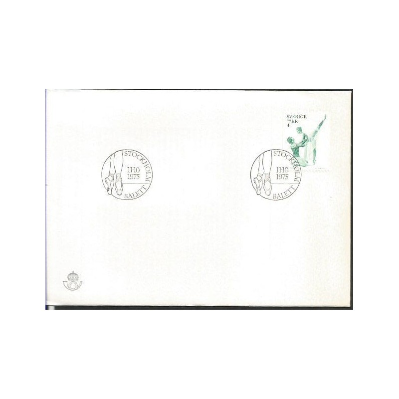 Szwecja 1975, Balet. CZ. SŁANIA. FDC