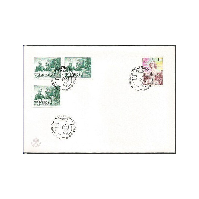 Szwecja 1975, Dzień kobiet. CZ. SŁANIA. FDC