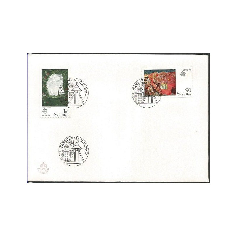 Szwecja 1975, EUROPA CEPT. FDC