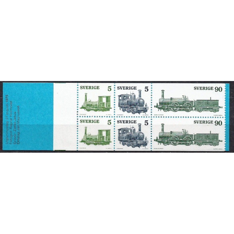 Szwecja 1975, Kolej. FDC