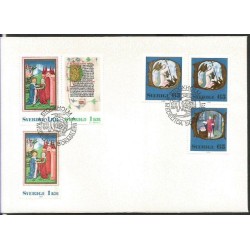 Szwecja 1976, Książka, manuskrypt, iluminacje. FDC