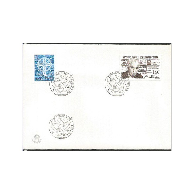 Szwecja 1976, Religia, Datownik: ptaki mewy. FDC