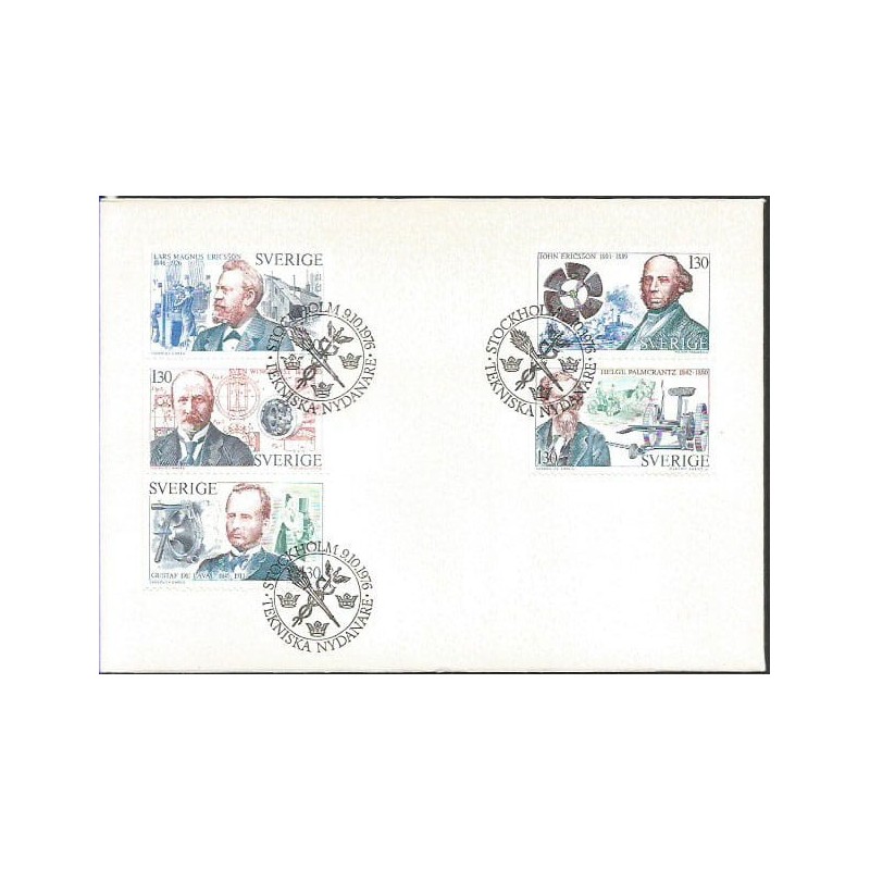 Szwecja 1976, Technika, wynalazki. FDC