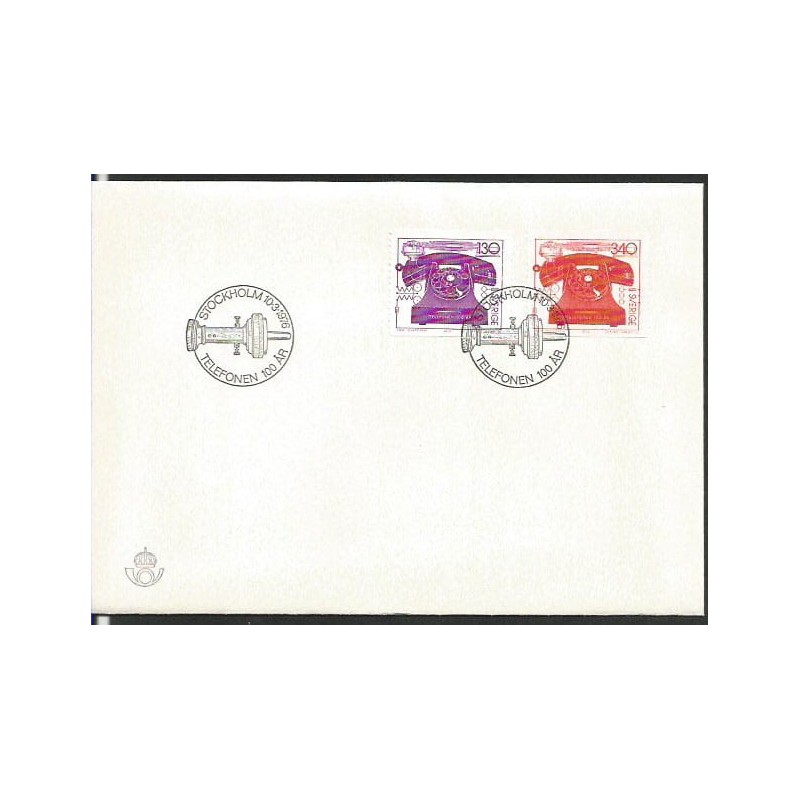 Szwecja 1976, Telefon. FDC