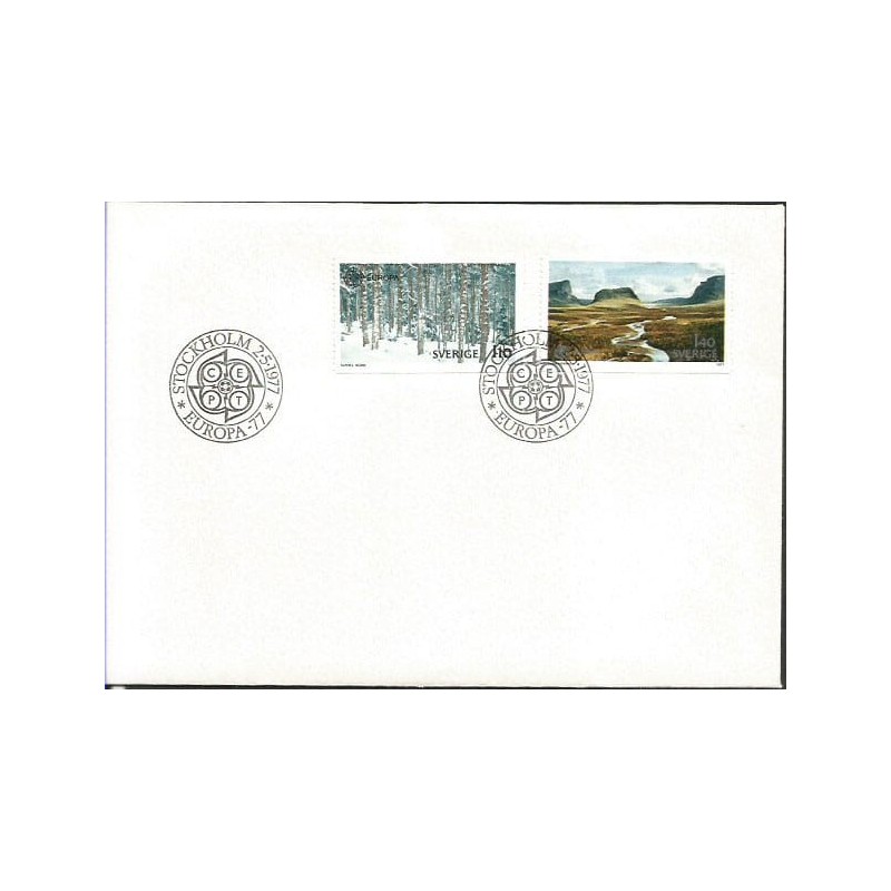 Szwecja 1977, EUROPA CEPT. FDC