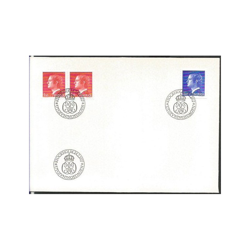 Szwecja 1977, Król. CZ. SŁANIA. FDC