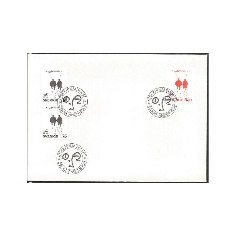 Szwecja 1977, O. Andersson, grafika, komiks. FDC